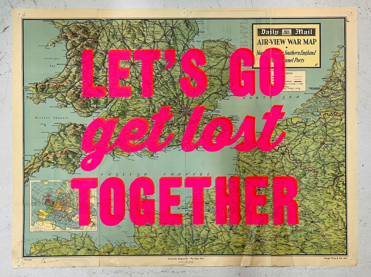 Let's Go Get Lost Together Maps - Pink
