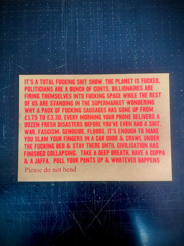 PLEASE DO NOT BEND