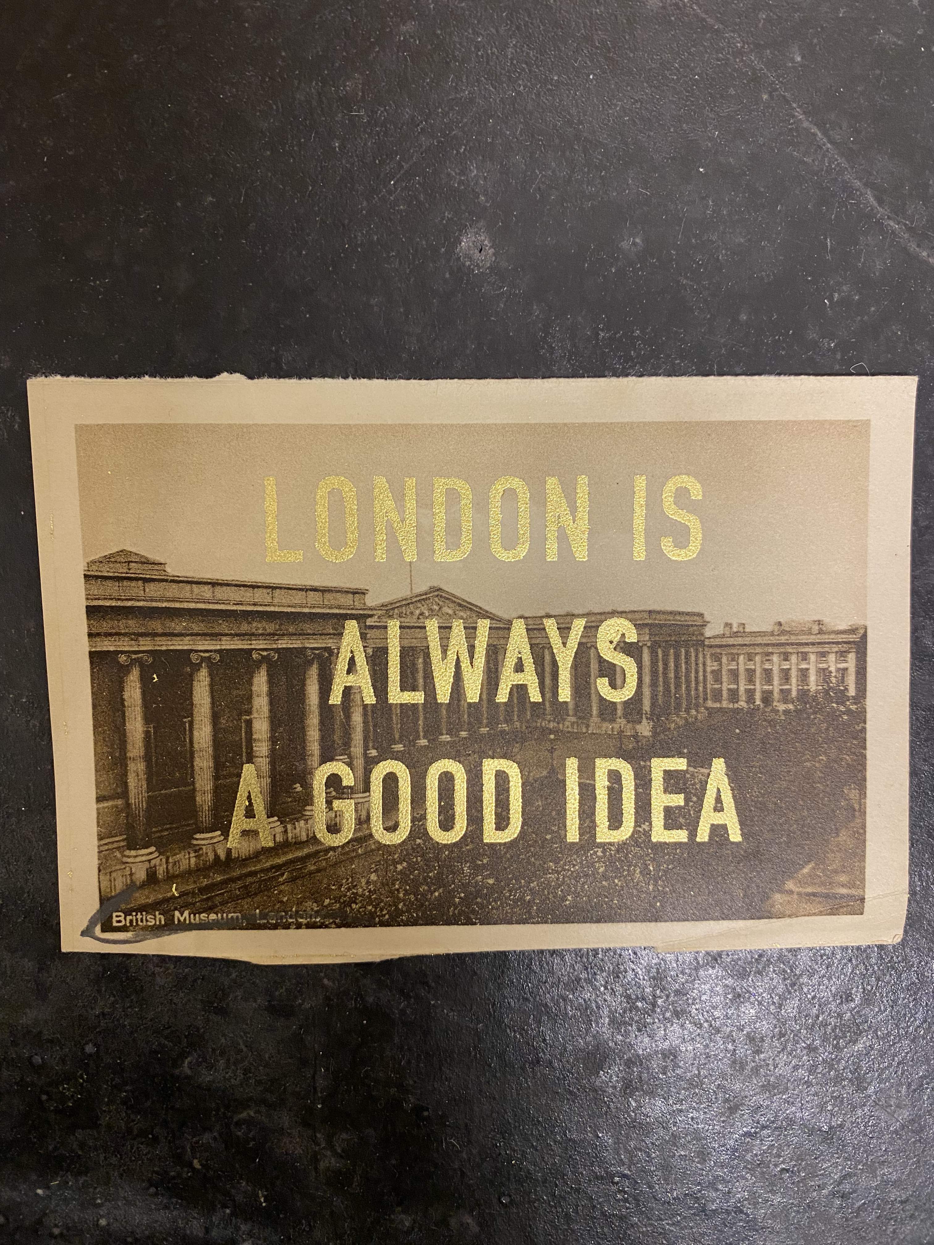 ALWAYS A GOOD IDEA GOLD Postcard