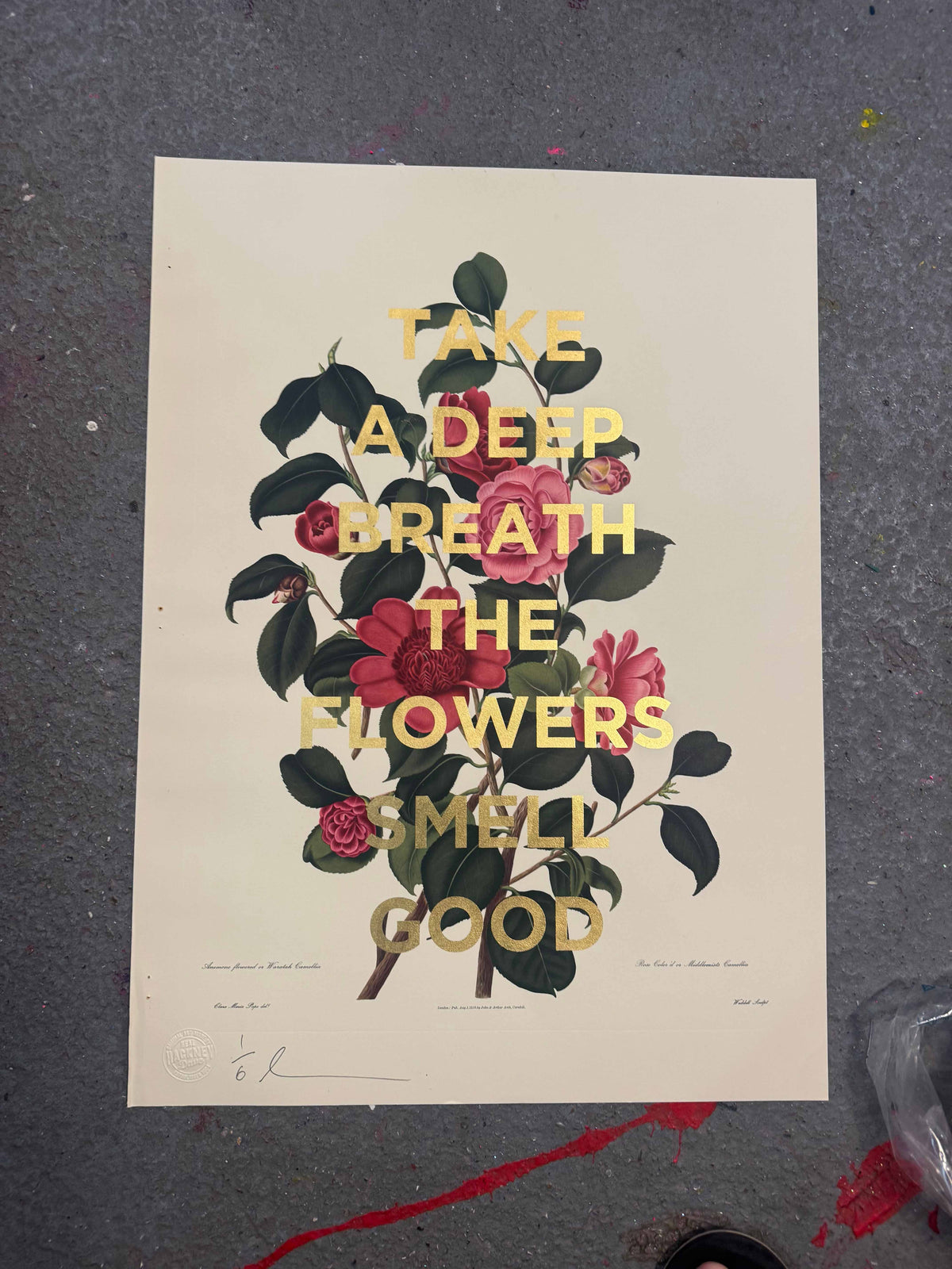 TAKE A DEEP BREATH THE FLOWERS SMELL GREAT